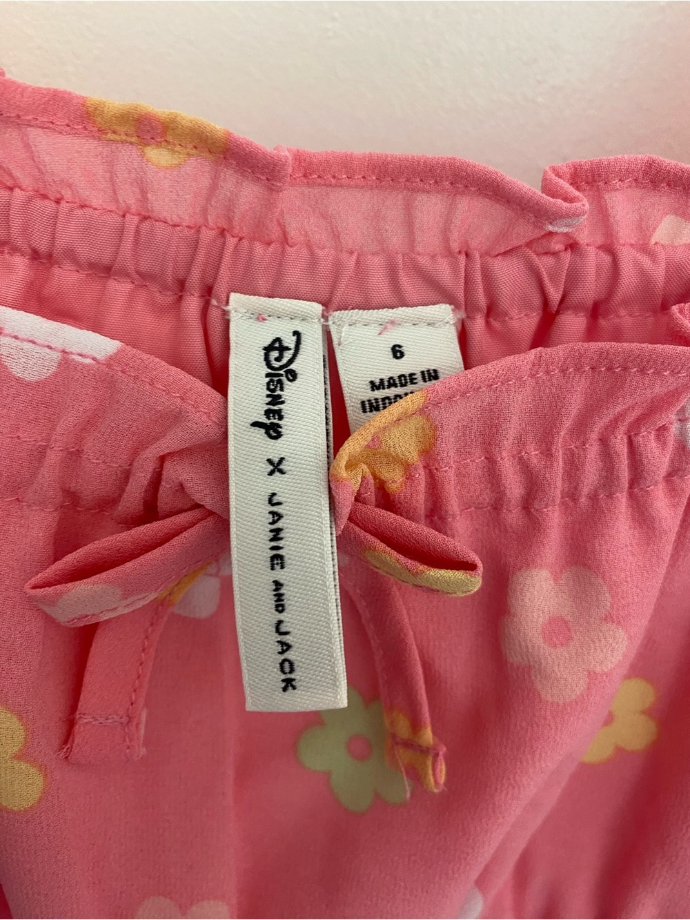 Janie and Jack x Disney Minnie Mouse Daytrip Chiffon Sundress, Bright Pink, 6 - Picture 5 of 13